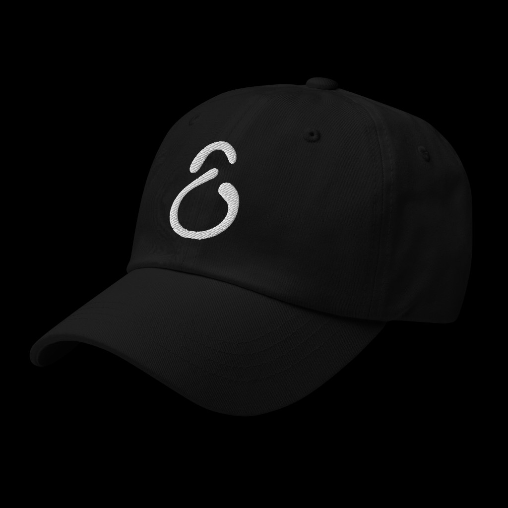 Hatching Point dad hat angled view